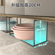 索白 浴室柜下脸盆架卫生间悬空壁挂式水盆置物架厕所洗手盆底部盆挂钩