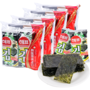 海牌菁品 韩国进口 原味海苔2g*32包 饭团寿司旅游便携零食紫菜64g四大袋