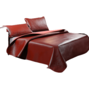 璞语牛皮凉席牛皮席1.8米1.5m床三件套加厚真皮软席子儿童夏季 红棕色款三件套 1.5m(5英尺)床