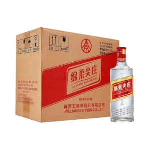 五粮液wuliangye绵柔尖庄浓香型白酒光瓶口粮酒白酒整箱42度500ml12瓶