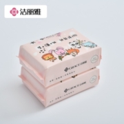 洁丽雅（Grace）一次性洗脸巾加厚加大干湿两用卷筒式男女家用美容卸妆吸水棉柔巾 兔几单包装【50片/包】