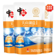 中盐 未加碘天山湖盐 无碘盐零添加无抗结剂湖盐300g*3