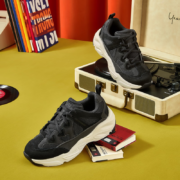 斯凯奇（Skechers）女 老爹鞋 厚底增高熊猫鞋 黑色