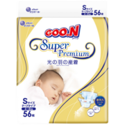 大王（GOO.N）【新包装】光羽纸尿裤尿不湿婴儿吸湿尿片羽感轻薄隔尿垫透气尿布 纸尿裤S56片（4-8kg）