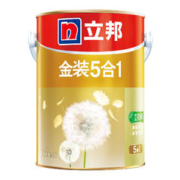 立邦 金装净味五合一乳胶漆 白漆 5L