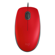 罗技（Logitech）M110 鼠标 有线鼠标 办公鼠标 轻音鼠标 对称鼠标 红色