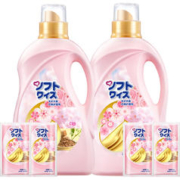 限移动端、京东百亿补贴：Fresh HY 卫新 清怡樱花衣物柔顺剂护理剂（2kg×2+50g×4) 有效除菌 防静电