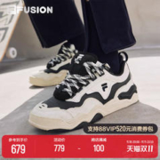 FILA 斐乐 FUSION斐乐潮牌女鞋KICK专业滑板鞋2023冬季新款波浪底板鞋
