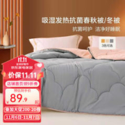 BLISS 百丽丝 吸湿发热抗菌磨毛春秋被 灰 200cm*230cm