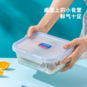 LOCK&LOCK 耐热玻璃对味保鲜盒微波炉露营野餐饭盒加热透明食品冰箱收纳盒