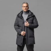 雪中飞 男式加厚羽绒服冬季防寒保暖时尚有型中长款