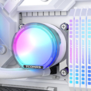 钛钽(TCOMAS) SJ-A080 360WH  一体式CPU水冷散热器 大冷头加厚冷排风扇 支持LGA1700 ARGB光效