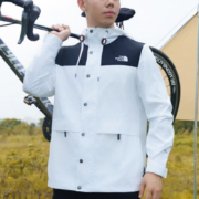 百亿补贴：The North Face北面冲锋衣男装2023年3月上新户外防风防泼水休闲夹克外套5JYN 白色/81NO-FN4 XL