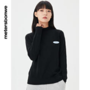 美特斯邦威 毛衣女高领章仔毛衣