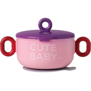 日康（rikang）儿童餐具辅食碗 宝宝餐具保温碗 不锈钢婴儿碗 RK-C1006粉色