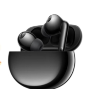 京东百亿补贴：OPPO Enco X2真无线入耳式主动降噪游戏蓝牙耳机 久石让调音 有线充版镜夜黑