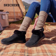 SKECHERS 斯凯奇 2023新款雪地靴女冬季加绒保暖时尚百搭短靴户外加厚休闲鞋