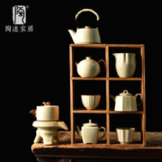 TAOMI 陶迷 清仓米黄汝窑功夫茶具套装轻奢高档家用泡茶陶瓷单个茶壶盖碗茶杯