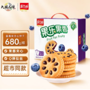 有券的上：嘉士利 果乐果香 夹心饼干 蓝莓味 680g