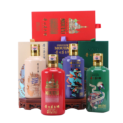 茅台（MOUTAI）走进系列 酱香型白酒 53度 375ml*4瓶 组合装