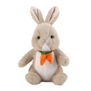 吉娅乔（Ghiaccio）萝卜兔小白兔公仔玩具毛绒创意仿真兔子玩偶生日礼物娃娃新款可爱 棕色