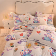 Disney 迪士尼 A类牛奶绒床上四件套 150*200cm