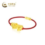 中国黄金 足金饰品-3D福贵吉祥貔貅转运珠