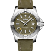 百年灵（BREITLING）复仇者手表男机械腕表瑞士43绿盘机械运动手表经典款中国机长表 A17318101L1X1