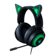 雷蛇 （Razer）北海巨妖萌猫版黑色 头戴式电竞游戏耳麦 THX音效 lol吃鸡耳机