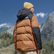 北面（The North Face）【经典款】羽绒服保暖外套男秋冬上新鹅绒填充|4U82 0M2/棕色 M/170（建议拍大一码）