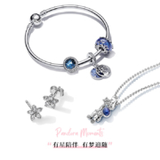 京东百亿补贴：PANDORA 潘多拉 [刘雨昕推荐]星河环绕手镯套装925银蓝色轻奢小众 1-21CM ZT2098 19CM