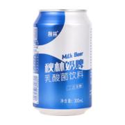 秋林（QiuLin） 秋林奶啤乳酸菌风味发酵含乳饮料 网红饮料 300ml*6 罐整箱