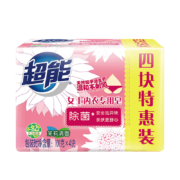 plus会员：超能 女士内衣皂 除菌祛血渍 茉莉清香 101g*4块