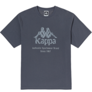 卡帕（Kappa）短袖2023新款情侣男女运动T恤logo休闲半袖夏圆领短袖 暗影灰-195 M