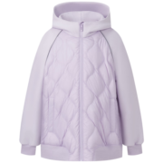 波司登BOSIDENG2023【新品】男女童大童羽绒服卫衣羽绒百搭短款外套 苏紫色6243 160/80体重约72斤以上