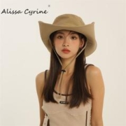 Alissacyrine户外登山帽女西部牛仔帽遮阳帽防晒帽帽子露营渔夫帽