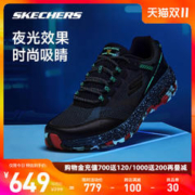 SKECHERS 斯凯奇 夜鹰跑鞋 男女同款户外运动鞋撞色拼接潮流休闲鞋