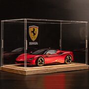 飞越无限 法拉利SF90全新V8硬顶跑车 合金模型 展示盒+合金车牌定制