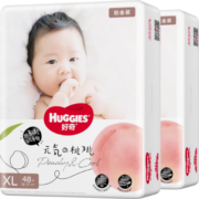 好奇（Huggies）铂金装纸尿裤XL96片(12-17kg)加大号婴儿尿不湿小桃裤裸感超薄透