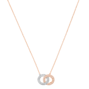 施华洛世奇（SWAROVSKI）品牌官方直售施华洛世奇 STONE 环环相扣 简约女项链轻奢饰品 镀玫瑰金色 5414999