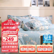 Dohia 多喜爱 全棉四件套 床上用品套件 双人全棉被套床笠1.8米床 229*230cm