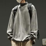 秋冬款德绒半高领打底衫男款