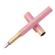 n9钢笔 商务办公签字高端男女生日礼物 原装施密特F尖故宫文化创意联名锦轴系列 落樱 粉色