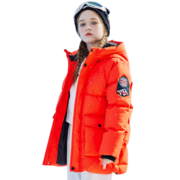 雪中飞【蓄热加厚】kids儿童羽绒服男童冬季中大童工装女童羽绒服 薄荷绿 110