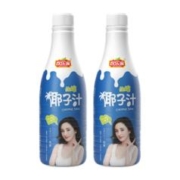 欢乐家 大瓶装 果肉型植物蛋白饮料 椰子汁1L*4瓶*2件