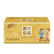 Breeze 清风 餐巾纸抽纸擦手纸原木纯品金装3层130抽16包整箱婴儿纸巾面巾纸