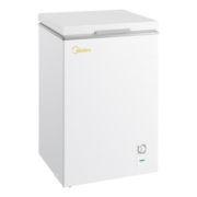 美的（Midea）冷柜商用100升/143升/203升低霜家用囤货小冷柜冷藏冷冻转换冰柜一级能效母婴母乳小冰箱节能锁鲜 【带食品筐】100升节能低霜冷柜