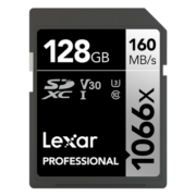 Lexar雷克沙 SD卡相机内存卡 4K高清微单反摄像储存卡 V30 UHS-I高速sd卡大卡 SD卡 128G SDXC 160MB/s 新升级高速1066X