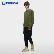 FILA FUSION 斐乐潮牌男子针织套头衫2023冬新款时尚休闲百搭卫衣