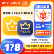 6日12点：iQIYI 爱奇艺 黄金会员年卡+京东PLUS年卡